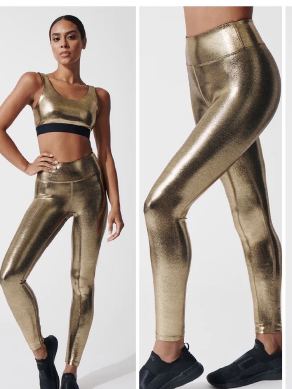 Heroine Sport Marvel Metallic Leggings in 24K Gold, small